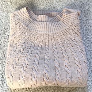 NWOT Talbots Cream Crew Neck Sweater